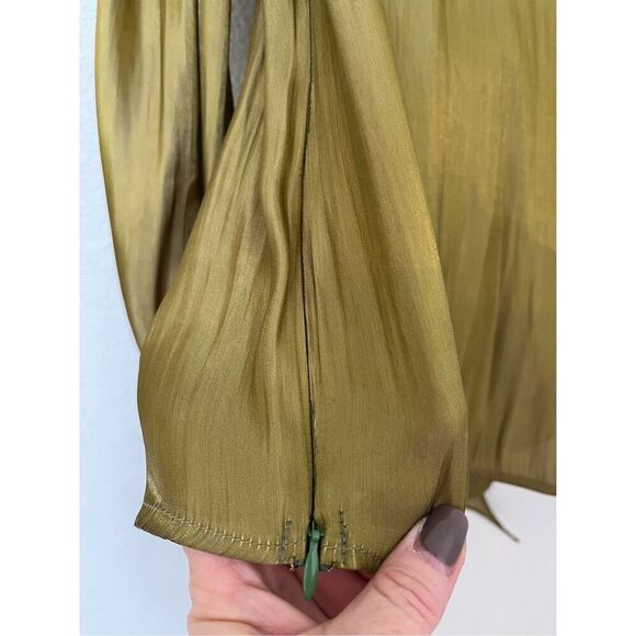 New Eva Franco Blythe Blouse with Front Tie - Picture 8 of 9